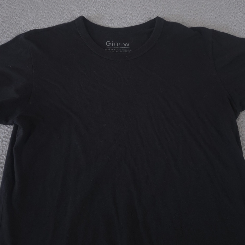 Ginew Shirt Mens Large Black 100% Cotton Native American Owned Made in USA Tee